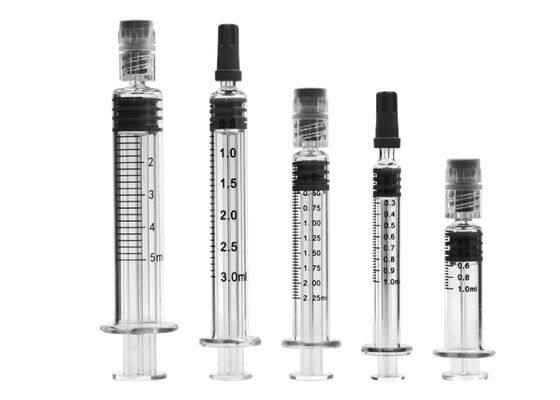 Siringa sottile termoresistente di vetro di Pyrex 20cc di punta di slittamento del CE