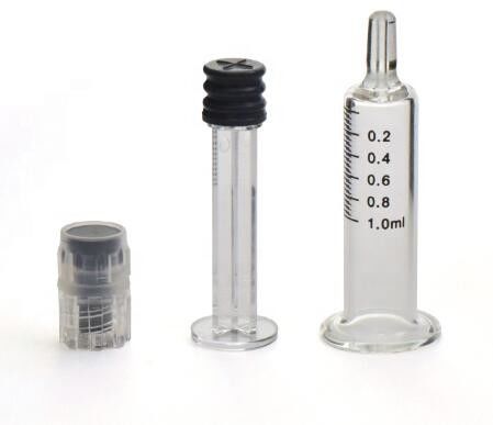 Siringa di vetro antiurto medica 3ML del bordo diritto
