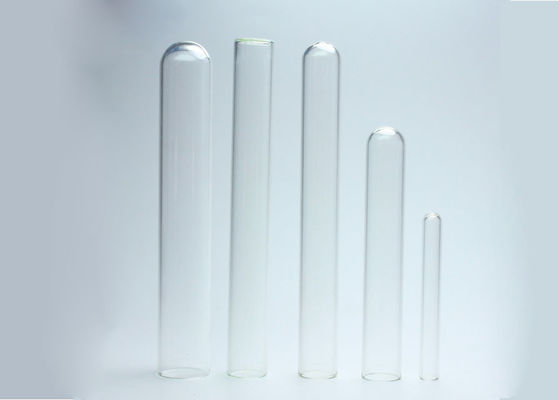 Provette di vetro del fondo piatto 6x50mm YBB del borosilicato 3,3